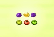 一组手机游戏水果主题