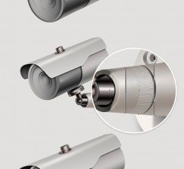 写实摄像头监控器镜头金属材质APP