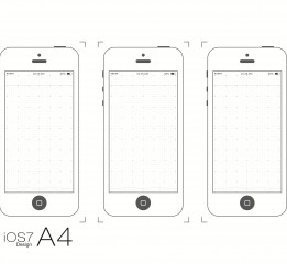 UI设计 iPhone iOS7 线稿纸打印分享