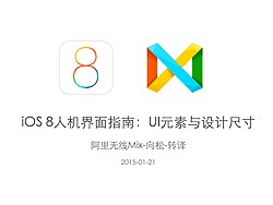 iOS 8人機界面指南：UI元素與設計尺寸