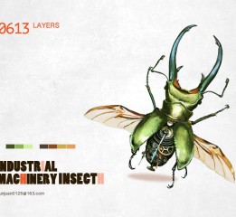 PS超写实技法·习作｜Steam Punk Insects