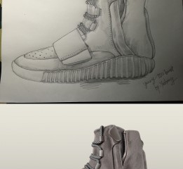 擬物練習 Yeezy 750 Boost