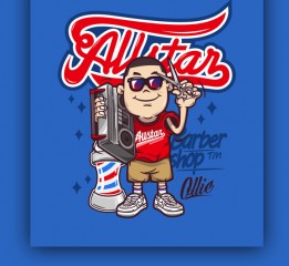 ALLSTAR Barber graphic design