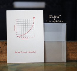 暖暖的一款情誼表達卡片 letterpress