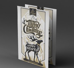 Typography christmas card design 2015