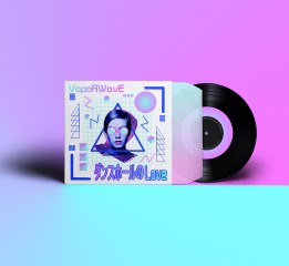 vaporwave（蒸汽波）風格CD盒包裝設