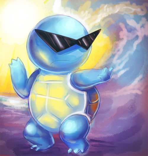 口袋妖怪角色插画-- 杰尼龟 (squirtle)(2)_设友公; >口袋妖怪角色