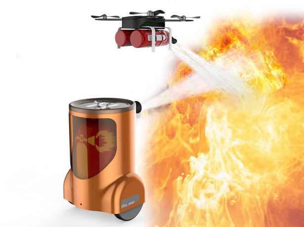 智能消防设备概念设计 安全灭火靠谱！
