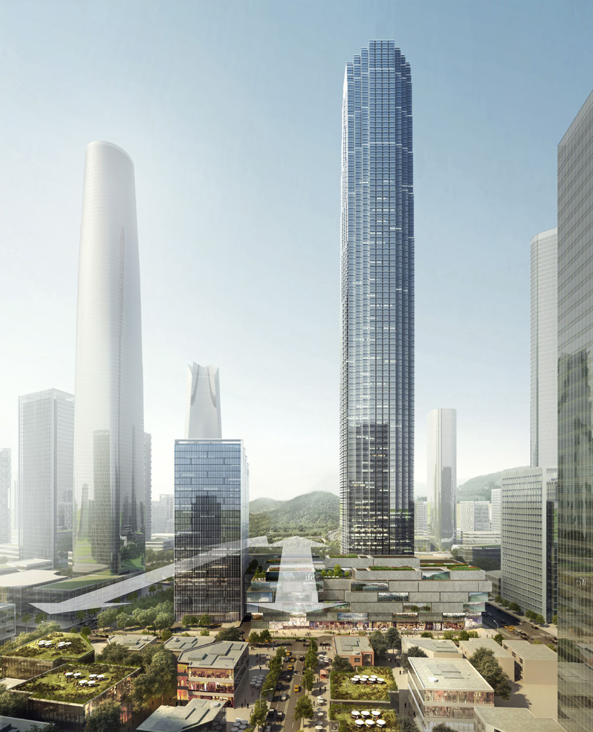 高端商业地标绿地山东国际金融中心设计