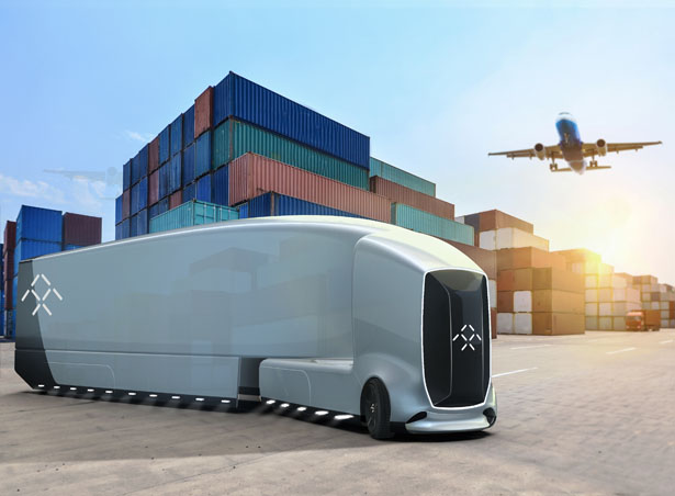 高科技入侵法拉第未来全自动半卡车概念提案