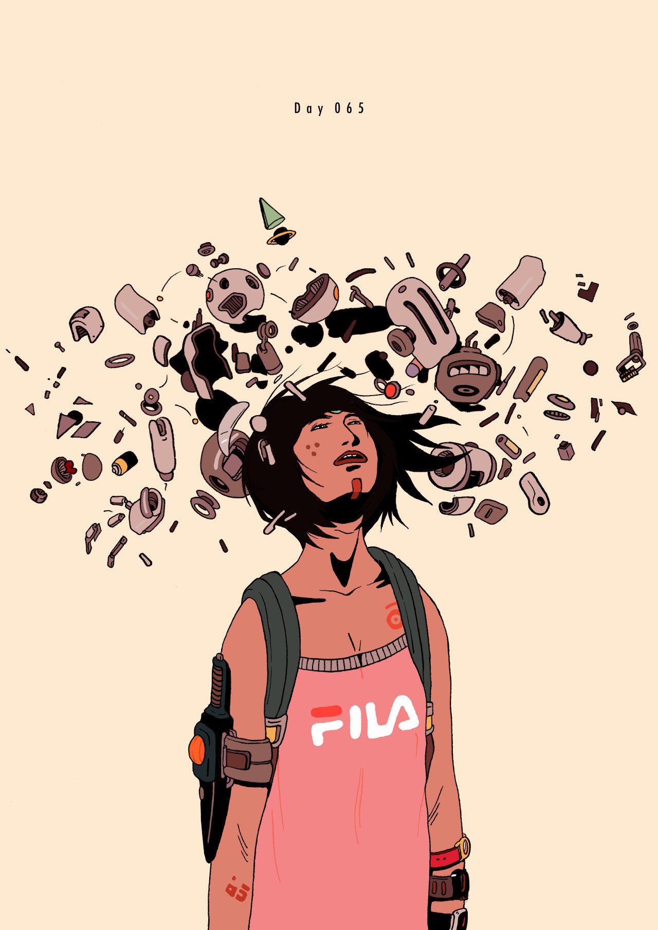 插画家daniel isles 创作的漫画作品,酷得一塌糊涂!