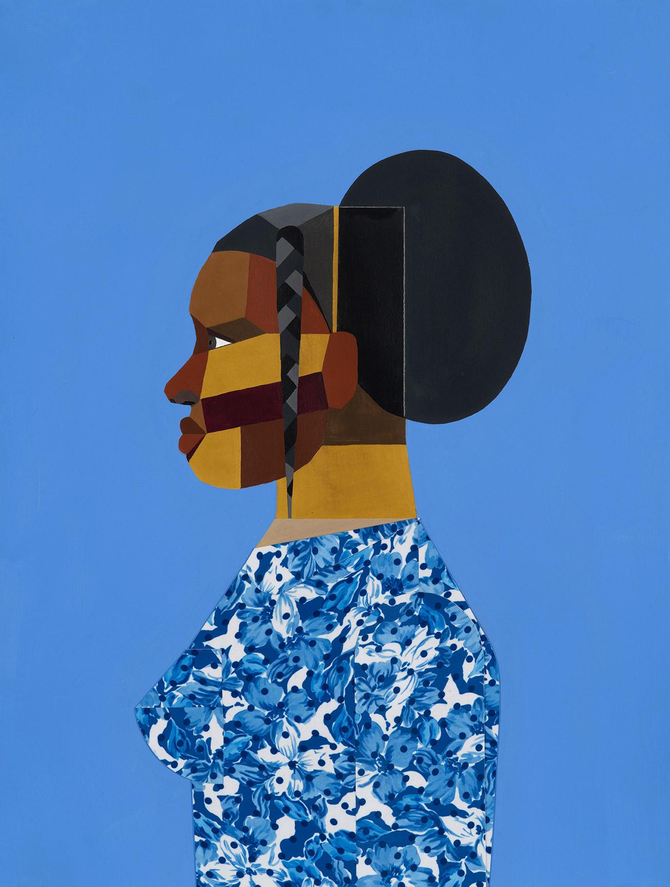 艺术家derrickadams新展作品一组色彩鲜明的拼贴肖像画