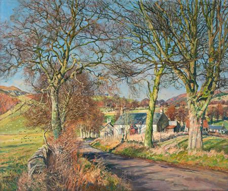 苏格兰画家jamesmcintoshpatrick的乡村风景画作品