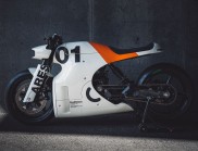 马达的阿瑞斯电动摩托车——光滑的动画外观
